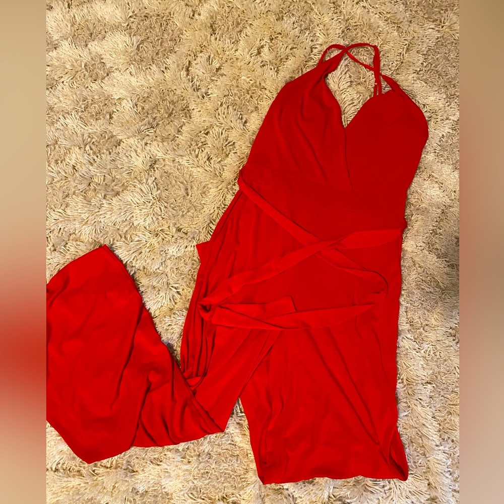 Size small red romper from express